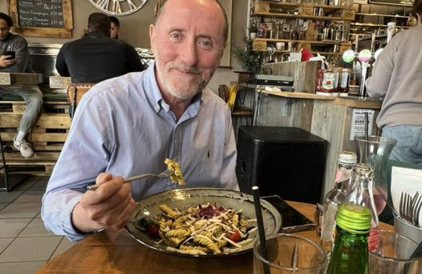 Eddie Hughes MP at Cafe Roux